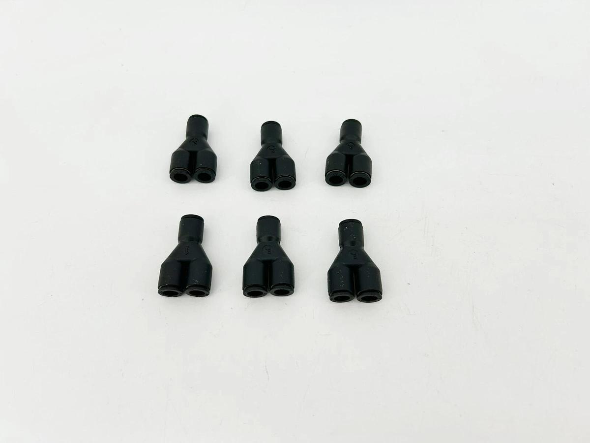 Lot of 6 New Lawson 62221 Y Unions, 1/4" Tube OD, Glass Reinforced Nylon