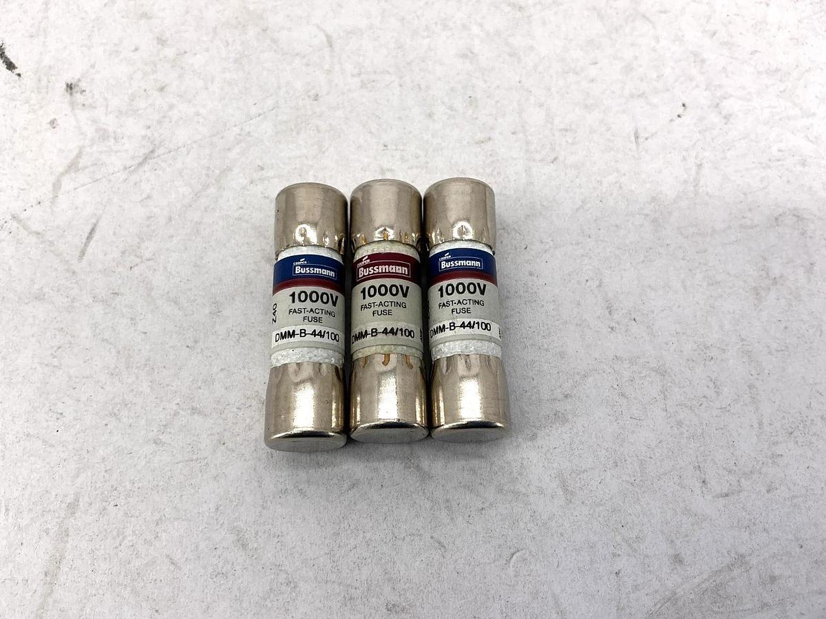 Lot of 3 New Bussmann DMM-B-44/100 1000V Fast-Acting Fuse 44/100A 1000V