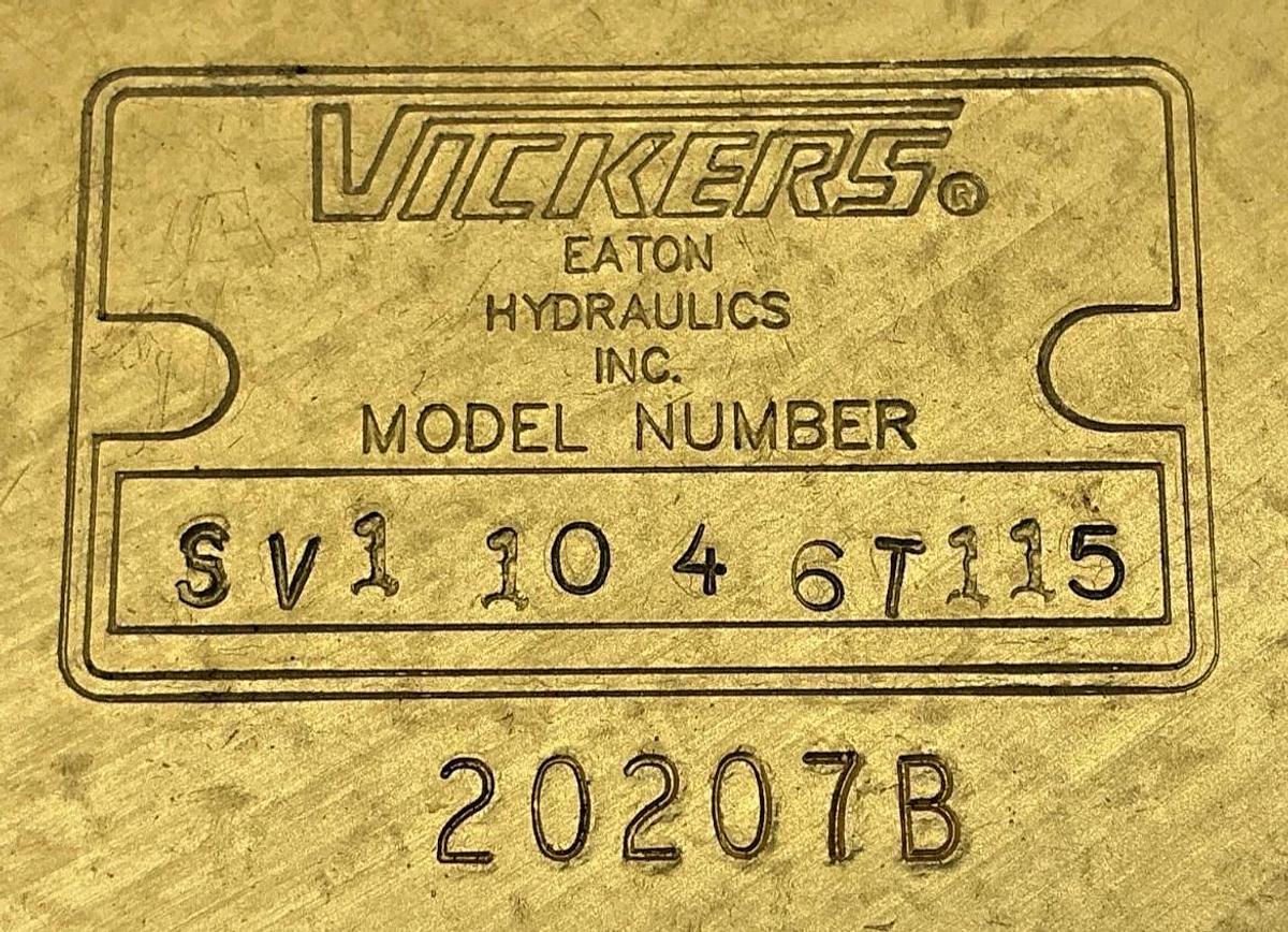 New Eaton Vickers SV1-10-4-6T115 Solenoid Valve SV11046T115 - No Box