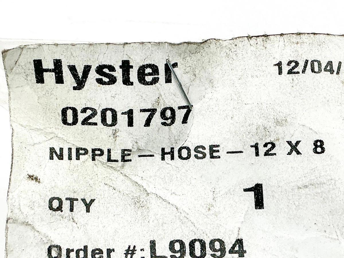 New Hyster 0201797 Nipple Hose 12X8