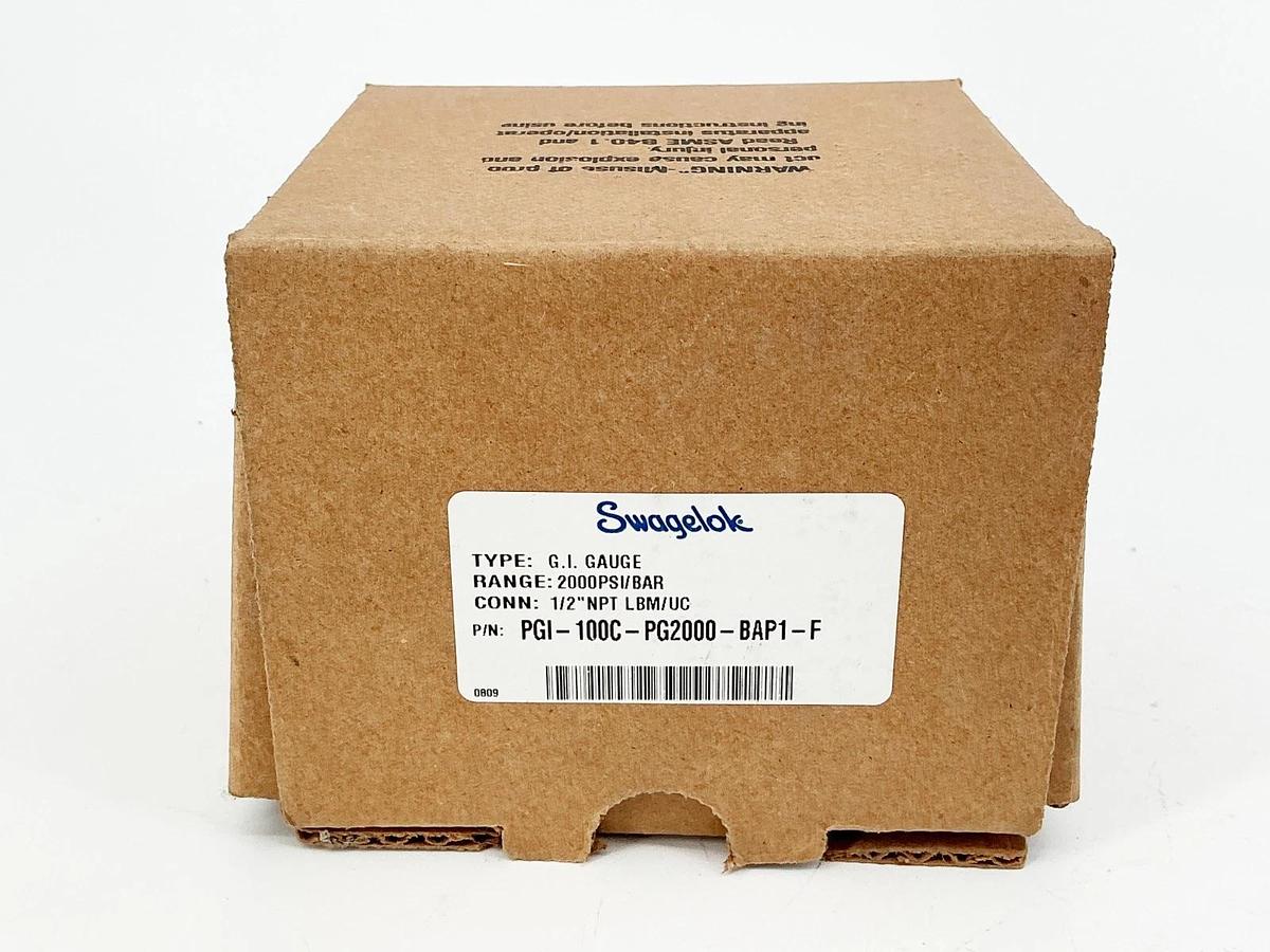 New Swagelok PGI-100C-PG2000-BAP1-F Pressure Gauge 4" 0-2000PSI 1/2NPT