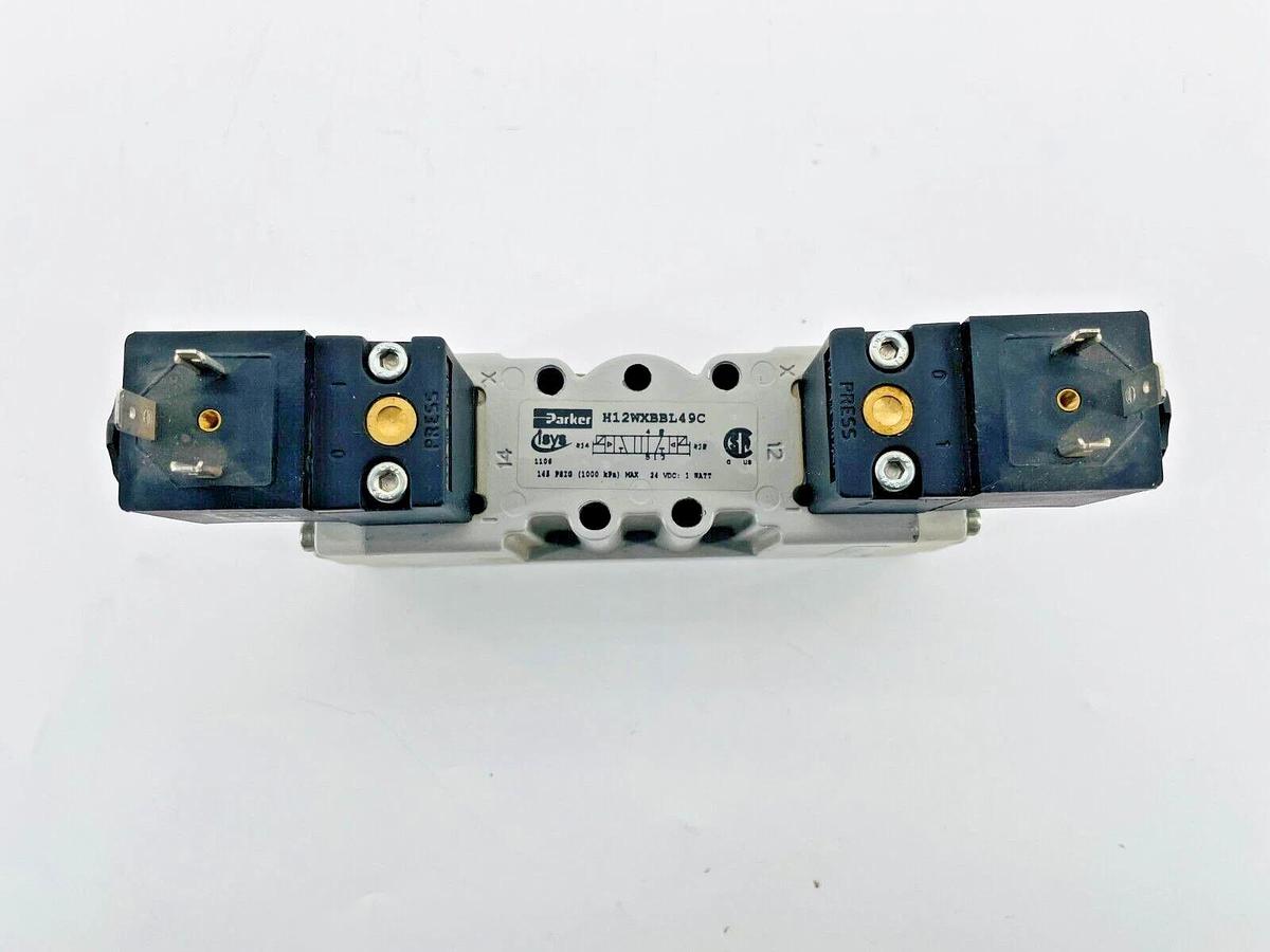 New Parker H12WXBBL49C Solenoid Valve 2POS 24VDC