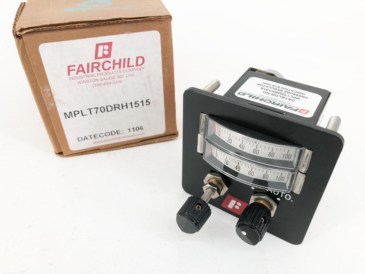 New Fairchild MPLT70DRH1515 Pressure Regulator Indicating Station Model 70