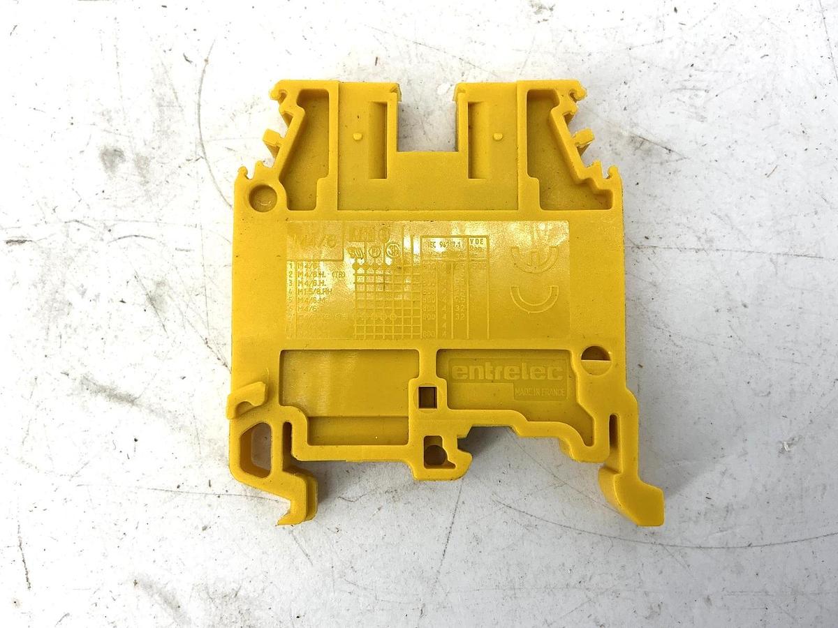 Used Lot of 35 ABB Entrelec M4/6-YELLOW Terminal Block 22-10AWG 32A 600V M4/6