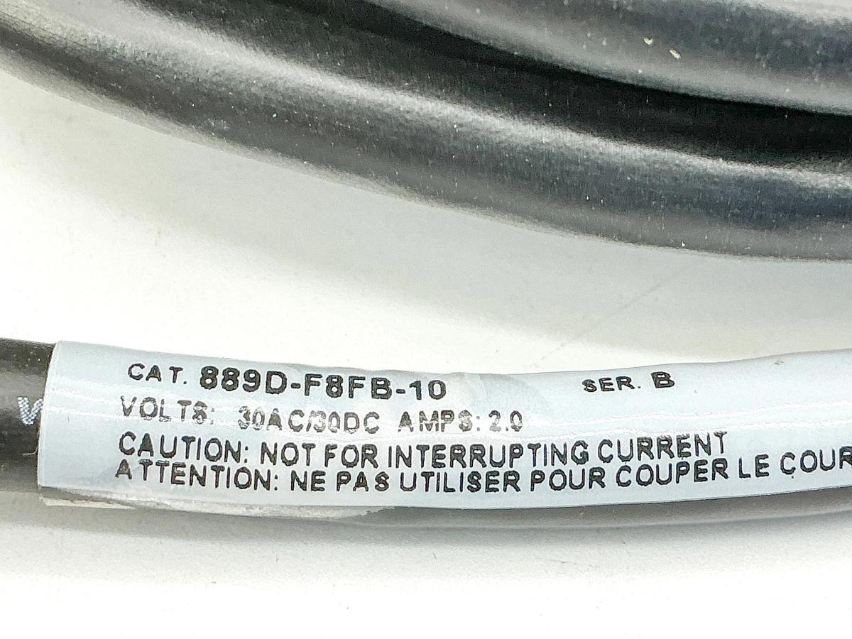 New Allen Bradley 889D-F8FB-10 QD Cordset DC Micro Straight 10M