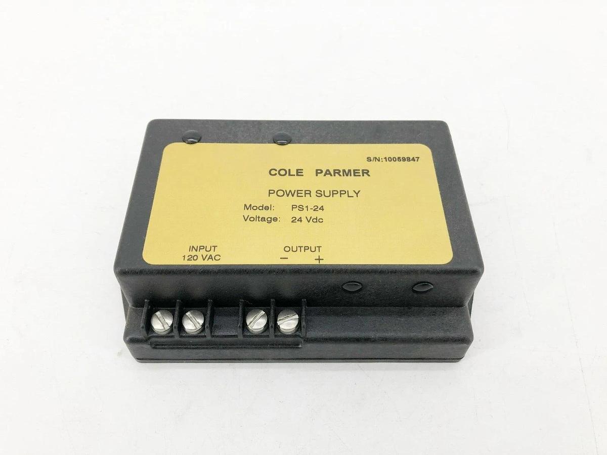 New Cole Parmer PS1-24 Power Supply 120VAC to 24VDC 70mA
