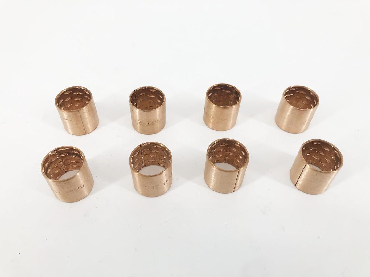 Lot of 8 New BRO-MET BMZ-1820 Bronze Slide Bearings 18/20x20 mm - No Box