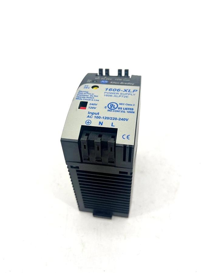 Used Allen Bradley 1606-XLP72E Ser. A Power Supply 24-28V Output 120/240V Input