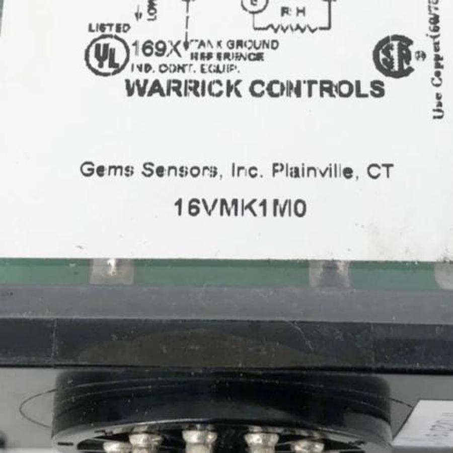 New Gems Sensors Warrick 16VMK1M0 Relay 11-Pin 120VAC Inverse 4.7kΩ - No Box