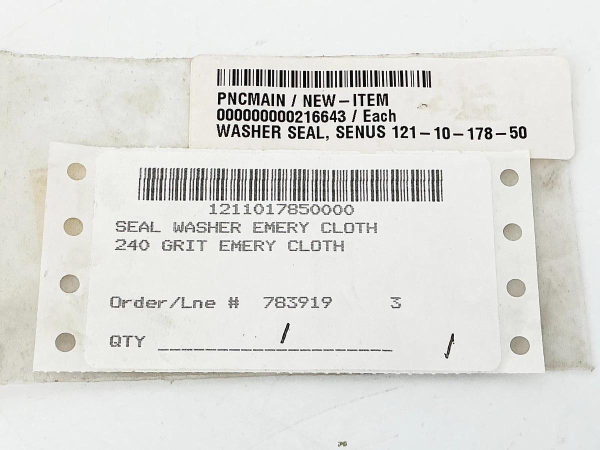 New Senus 121-10-178-50 Pump Seal Emery Cloth 240 Grit Washer - No Box