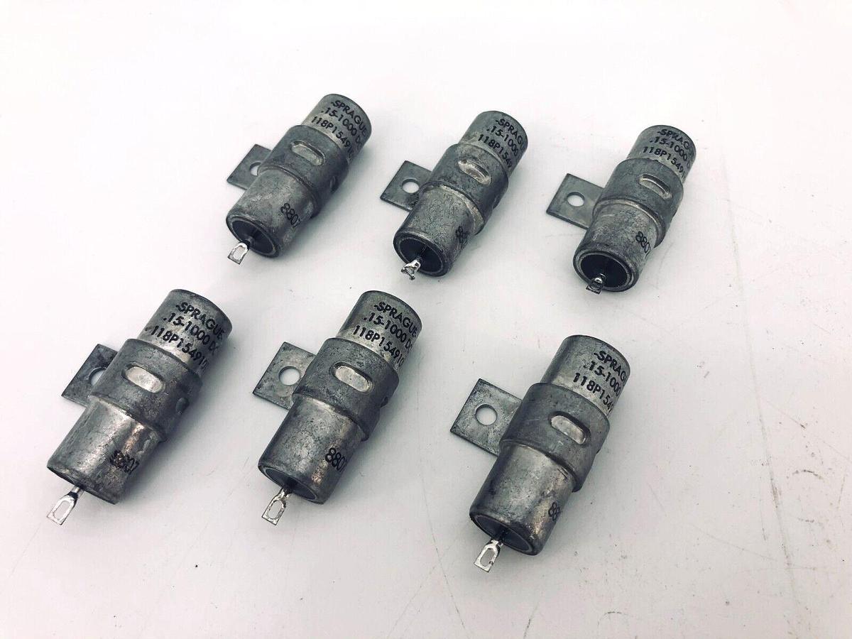 Lot of 6 New Sprague 8807 Capacitor .15-1000 VDC 118P154910T12