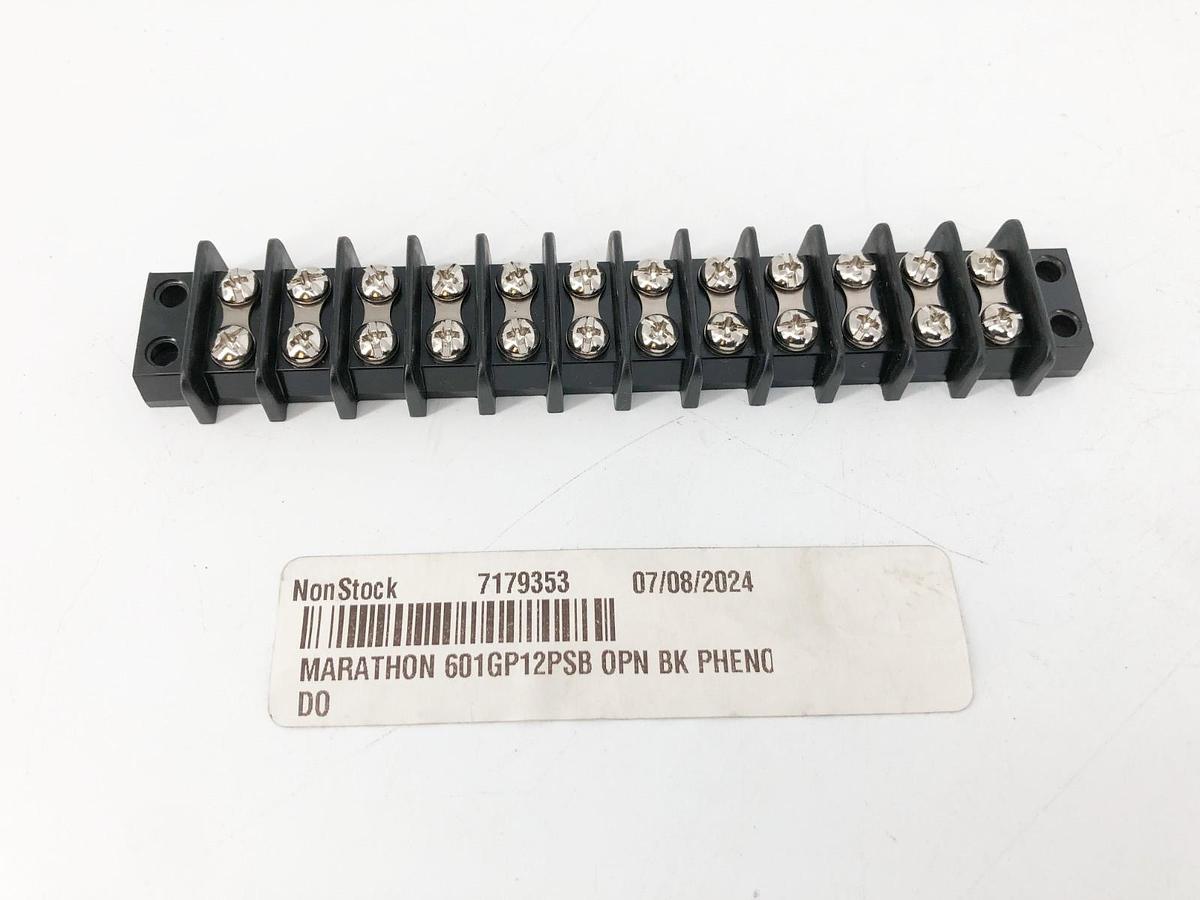 New Marathon 601GP12PSB Terminal Block 12P 20A 300V - No Box
