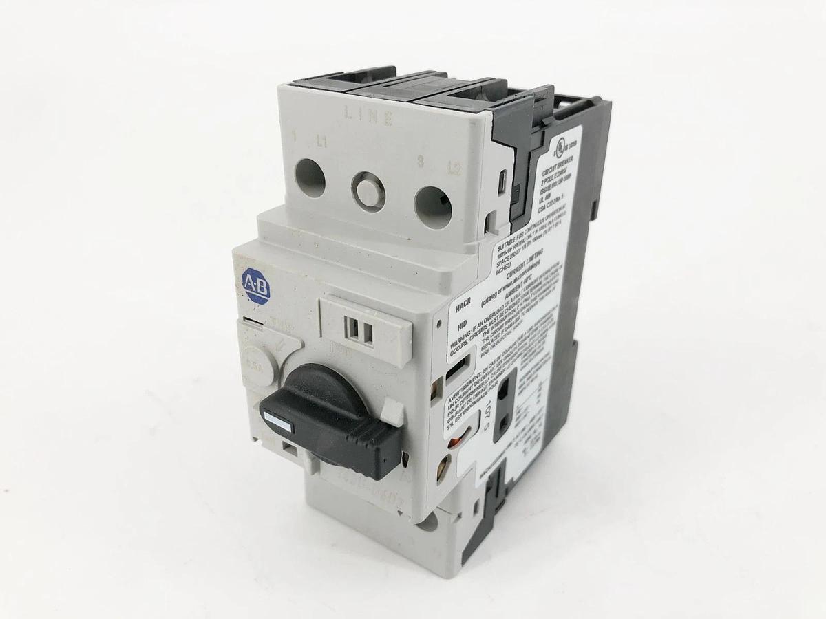 New Allen Bradley 140U-D6D2-A50 Ser. B Circuit Breaker 0.5A 6kV 2-Pole