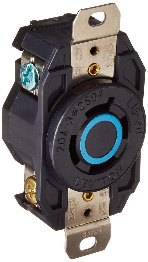 Used New Leviton 2420 Flush Mounting Locking Receptacle 20A 250V