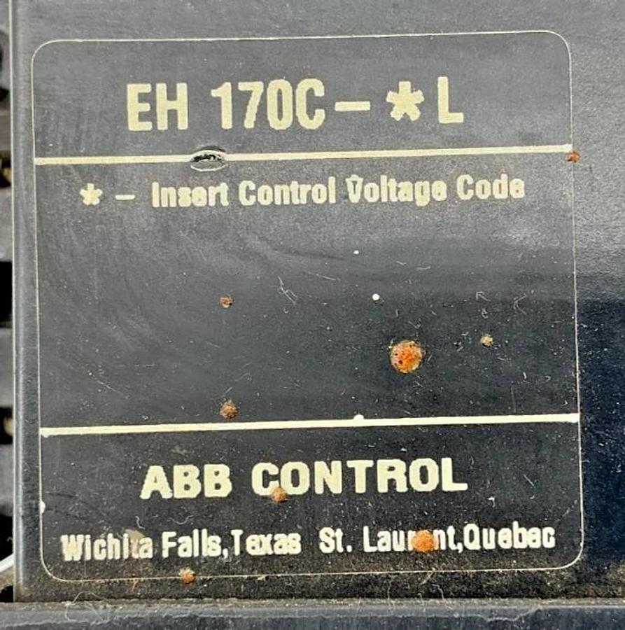 Used ABB EH-170C-*L Contactor 3P 3-Phase 230A 600V Coil 110/120V 50/60HZ EH170C*L