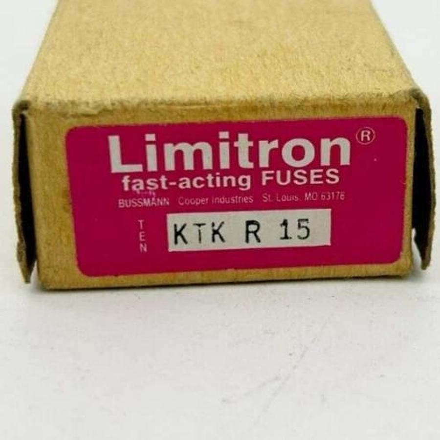 Lot of 7 New Bussmann Limitron KTK-R-15 Fast Acting Fuses 15A 600V Class CC