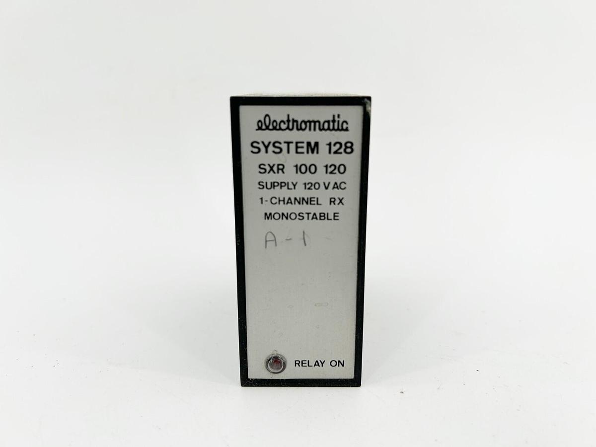 Used Electromatic SXR-100-120 Supply RX Monostable Relay 120Vac 1 Channel