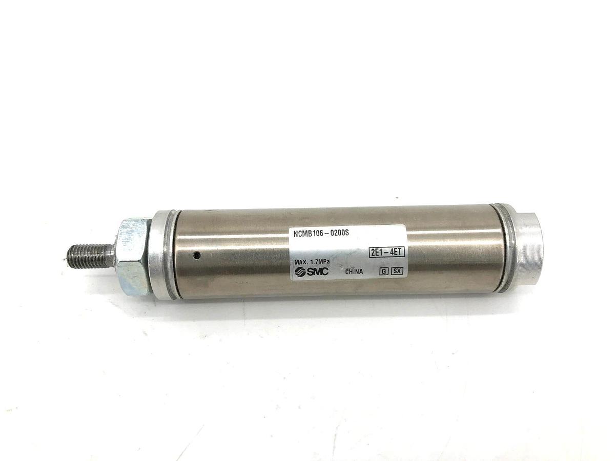 New SMC NCMB106-0200S Pneumatic Cylinder 1-1/16" Bore 2" Stroke - No Box