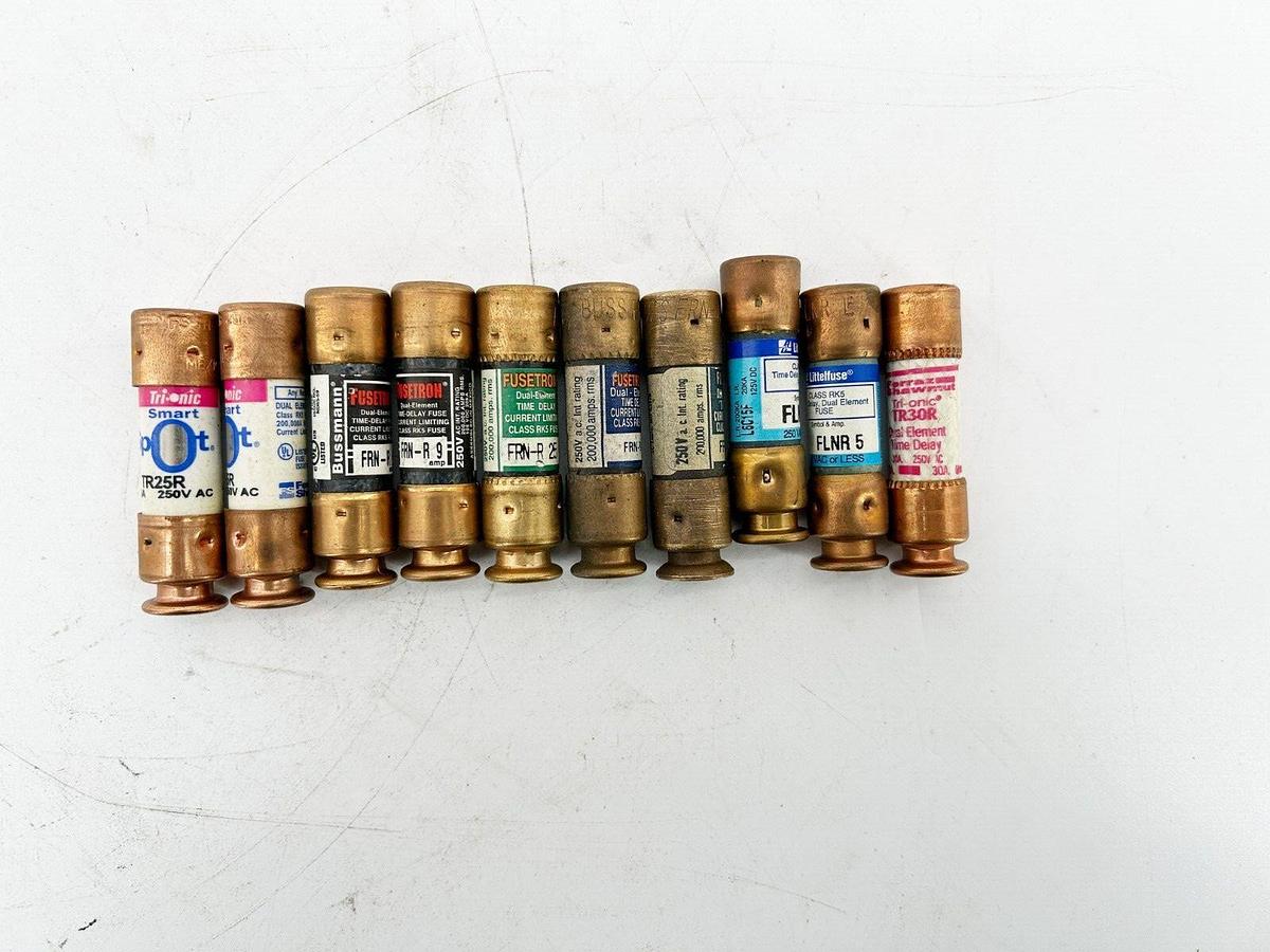 Lot of 10 Bussmann, Ferraz Shawmut, Littelfuse 2-30A 250V