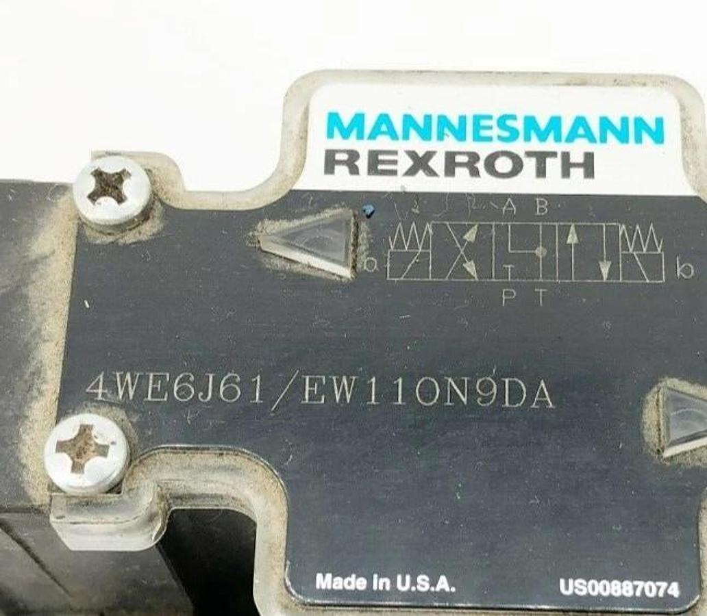 Used Mannesmann Rexroth H-4WEH22E74/6EW110-N9ETDA/10 Directional Control Valve