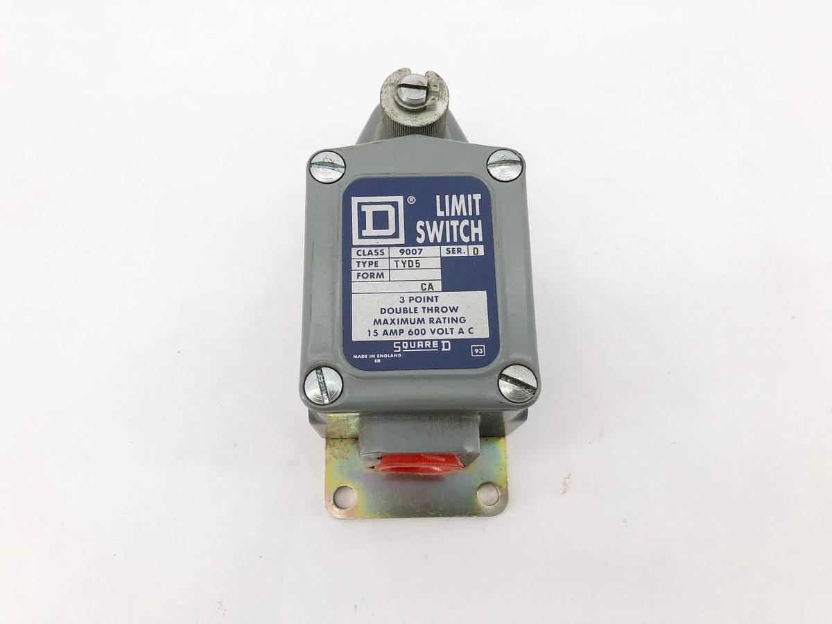 New Square D 9007TYD5 Limit Switch 15A 600VAC Ser. D - No Box