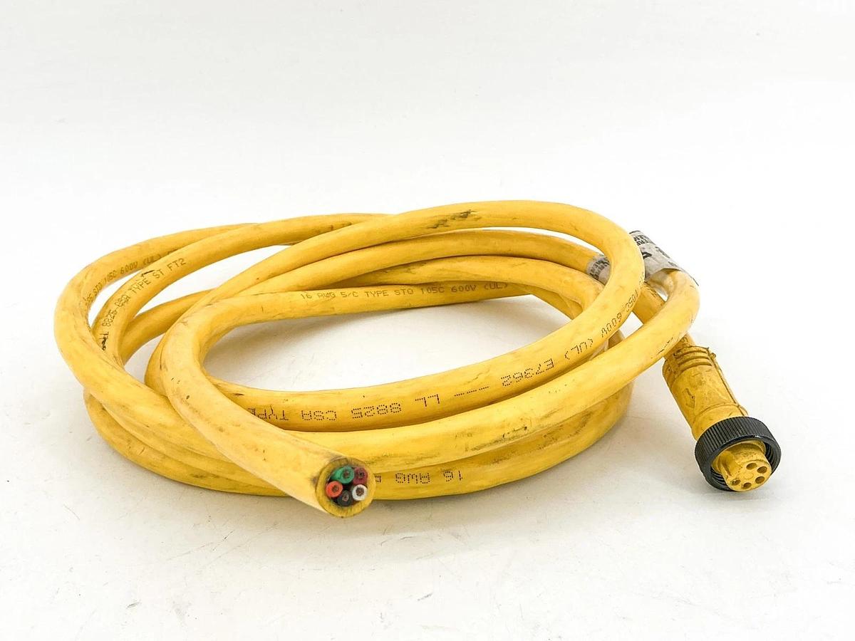 Used Cooper Crouse Hinds 5000111-5C Cordset 600V 8A 4Wire 12'