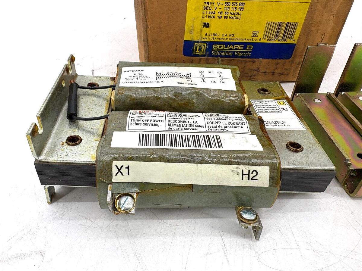New Square D 9070GO2D5 Transformer 100VA Pri. 550/575/600V Sec. 110/115/120V