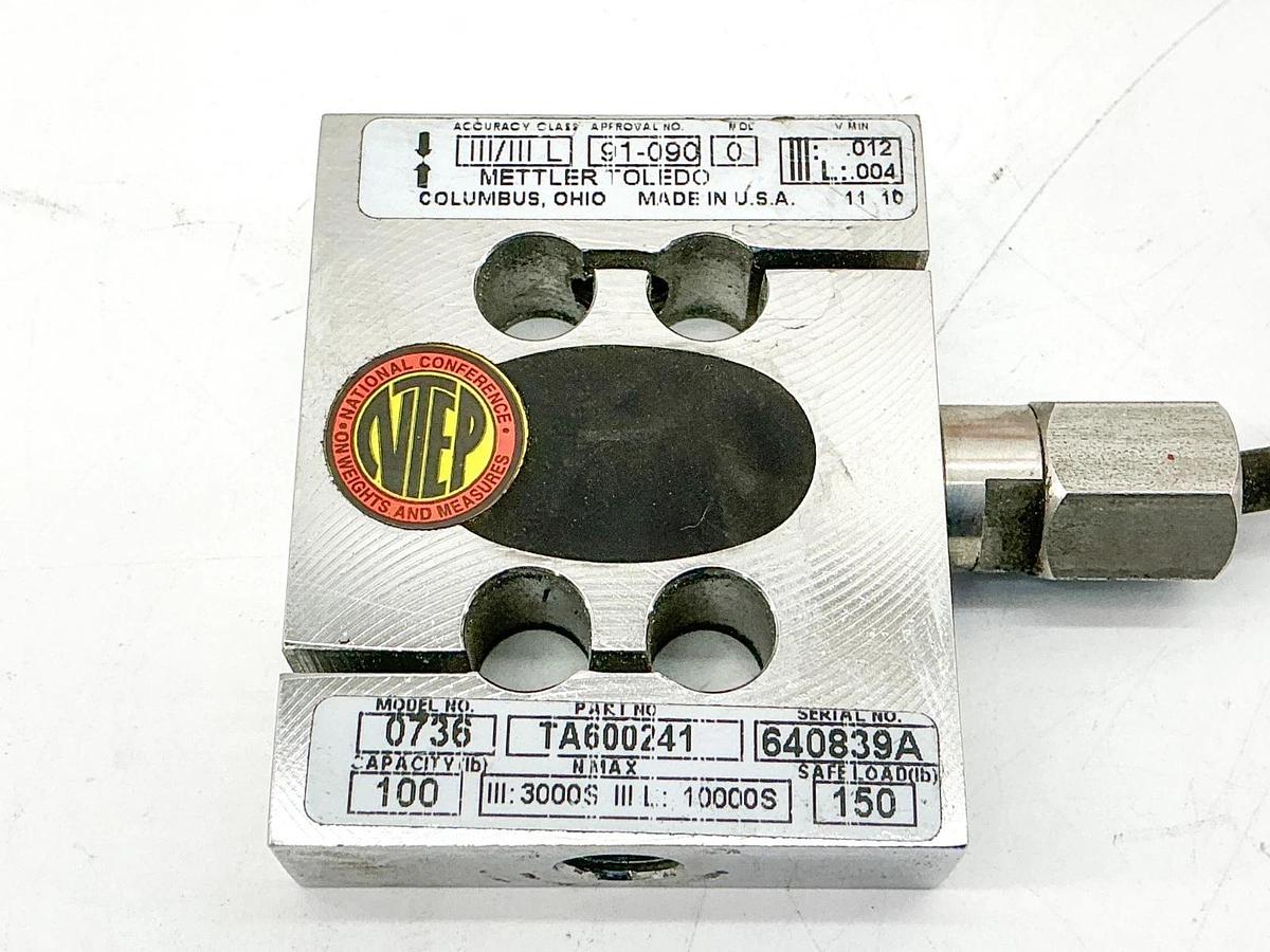 Used Mettler Toledo TA600241 Load Cell 100LB 0736