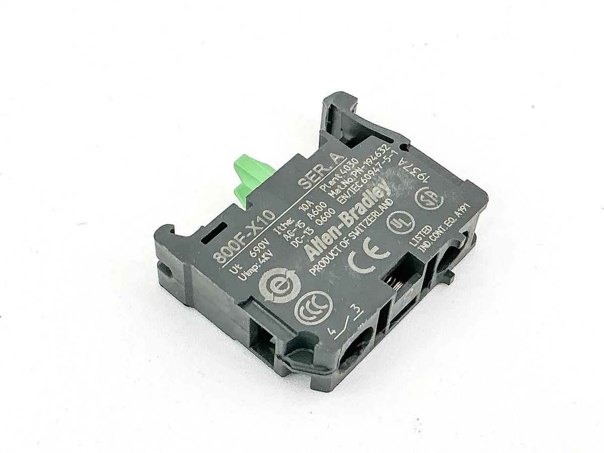 New Lot of 6 Allen Bradley 800F-X10 Contact Block 690V 10A Ser.A -No Box