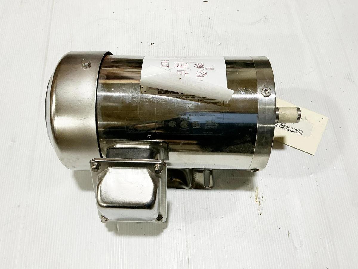New Sterling XHY154PHH-M Electric Motor 1.5HP 575V 1750RPM 3PH 1.7A 145TC