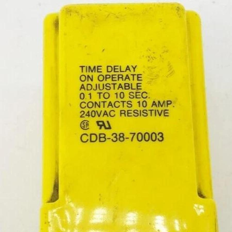 Used Lot of 3 Potter & Brumfield CDB-38-70003 Time Delay Relay 0.1-10s