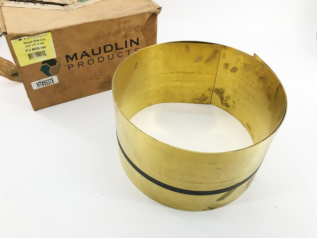 New Maudlin B025-100 Brass Shim Coil .025" x 6" x 100"