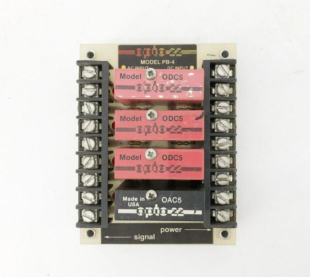 Used Opto 22 PB-4 Output Module With ODC5 / OAC5 4-Channel