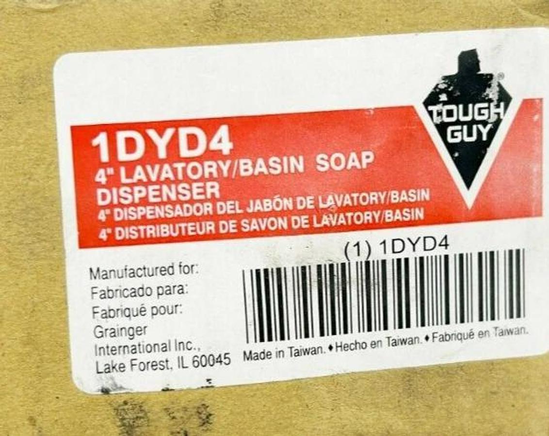 New Tough Guy 1DYD4 Lavatory/ Basin Soap Dispenser 4"