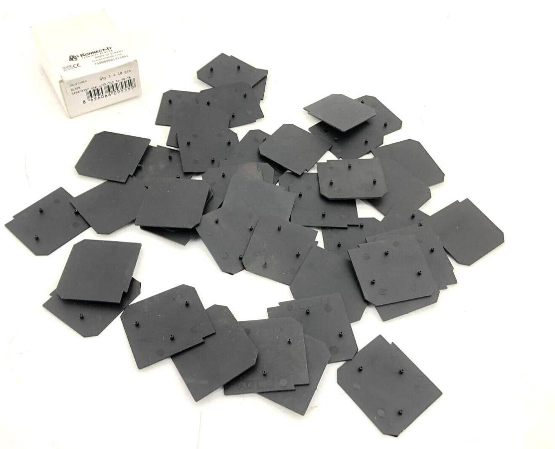 Lot of 40 Konnect-It KN-ST1BLK Terminal Block Separators