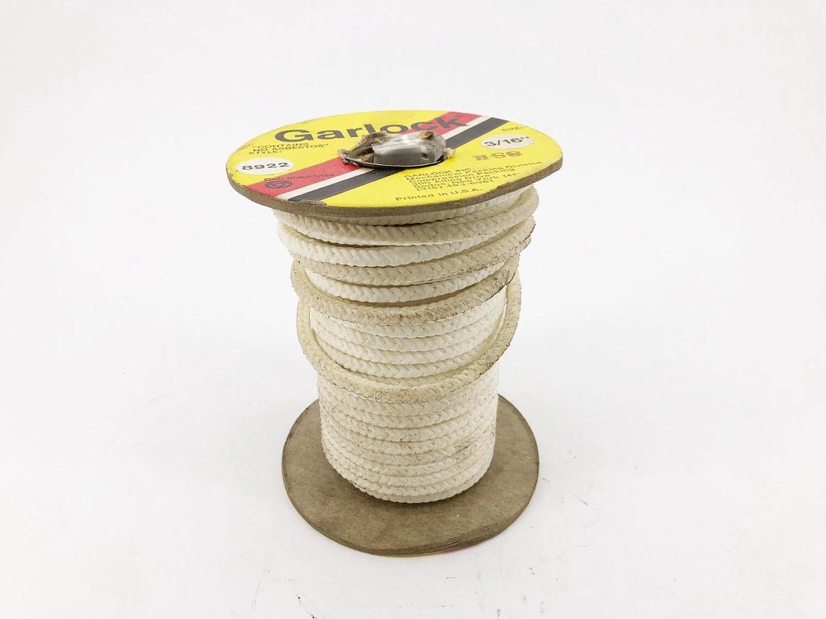 New Garlock 8922 Compression Packing 3/16" 41321-1212 1.625LB Partial Reel