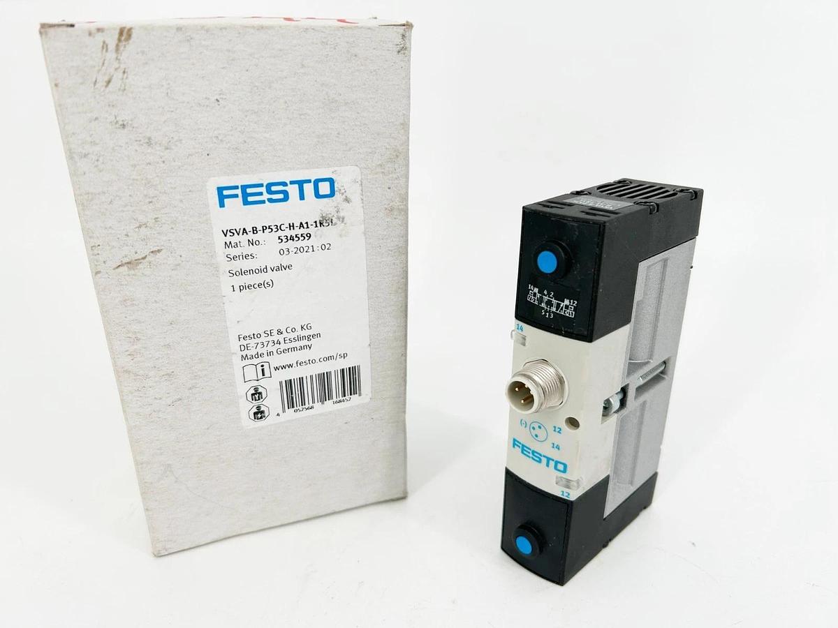 New Festo VSVA-B-P53C-H-A1-1R5L Solenoid Valve 24V 145psi 534559