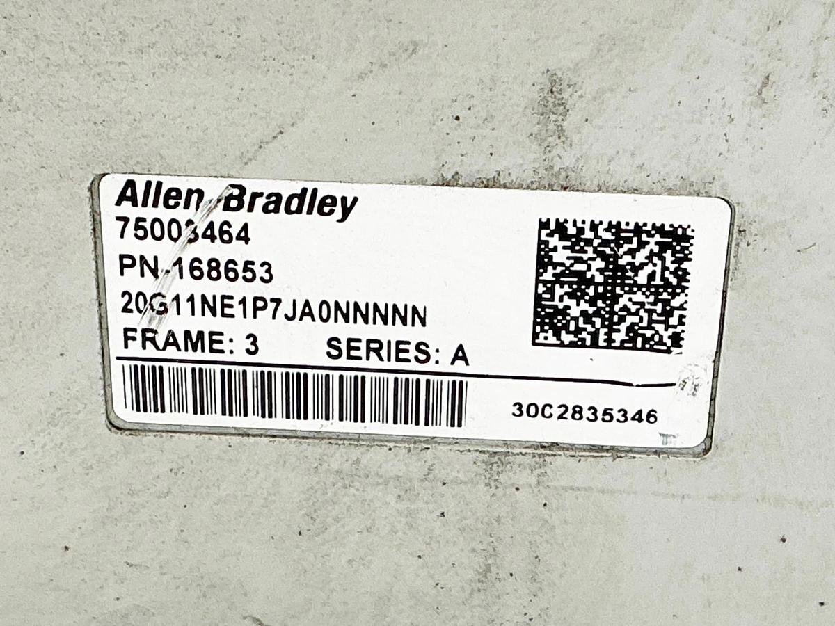 Used Allen Bradley 20G11NE1P7JA0NNNNN AC Drive 600Vac 810VDC 1HP 1.7A - For Parts
