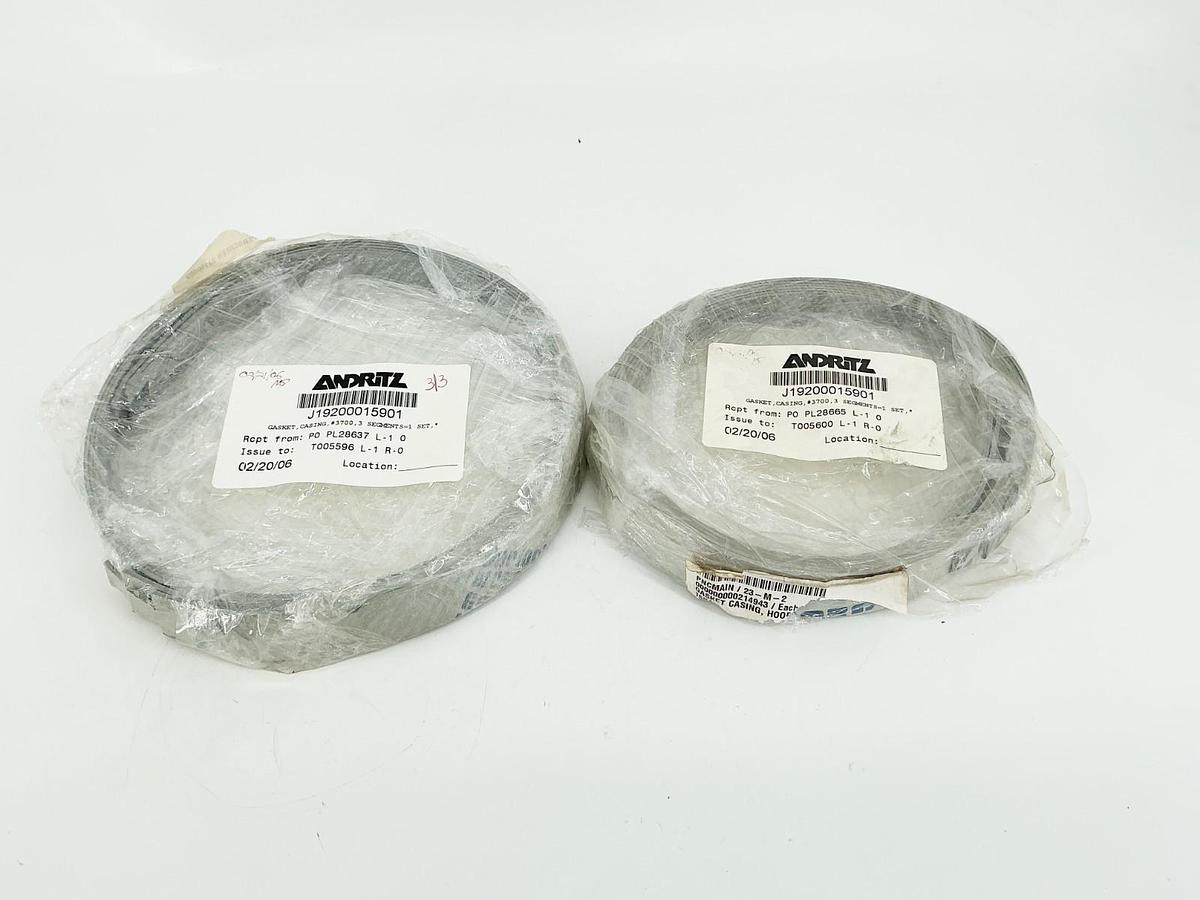New Lot of 2 Andritz J19200015901 Gasket Casing #3700 3 Segments 1 Set