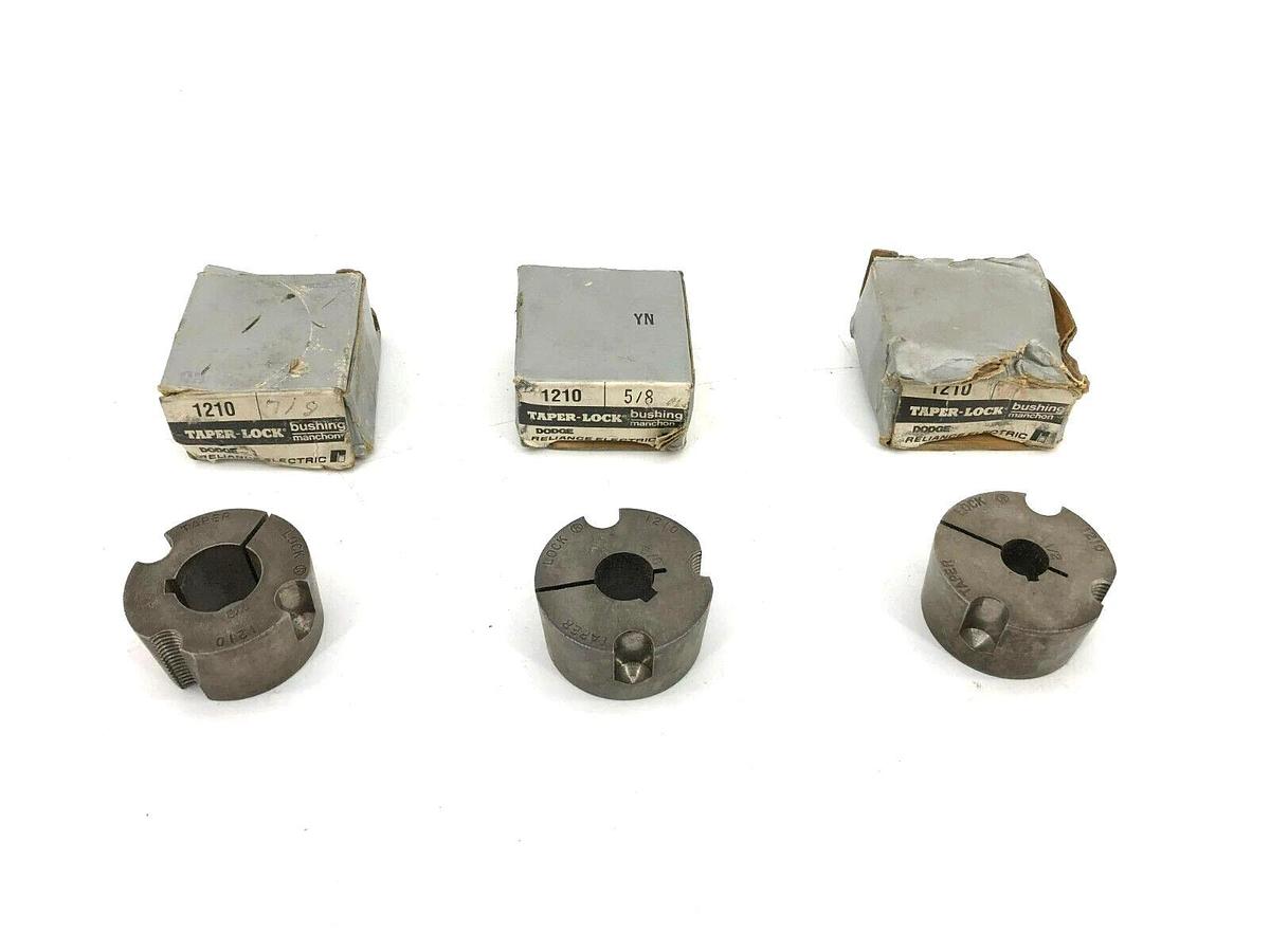 Lot of 3 New Misc. Dodge Taper-Lock Bushings 1210 1/2, 1210 5/8, 1210 7/8