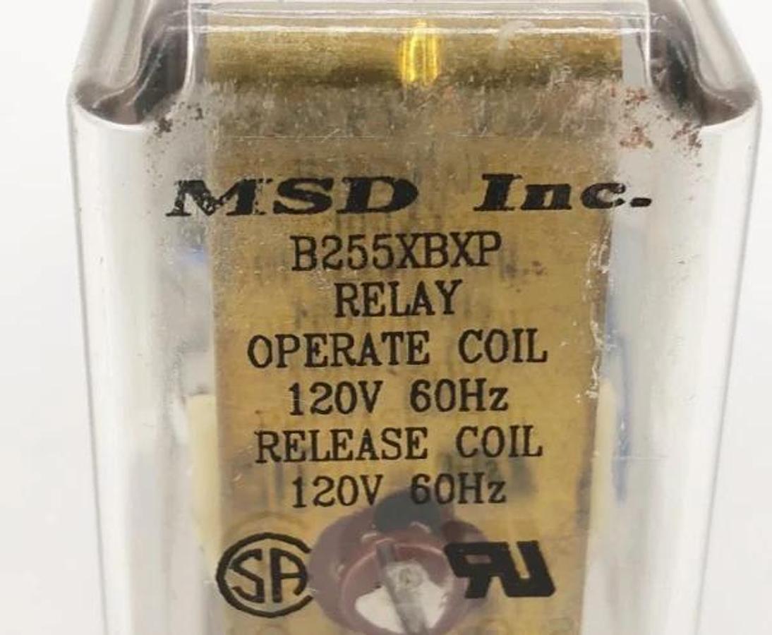 Used Lot of 2 MSD Inc. B255XBXP Plug In Relays 120V 60Hz
