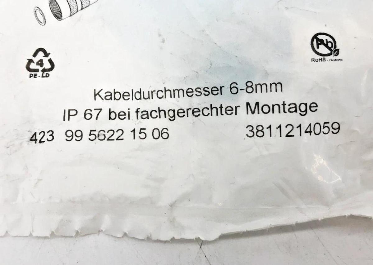 Lot of 2 New Binder 423 99 5622 15 06 Circular Connector Kits 3811214059