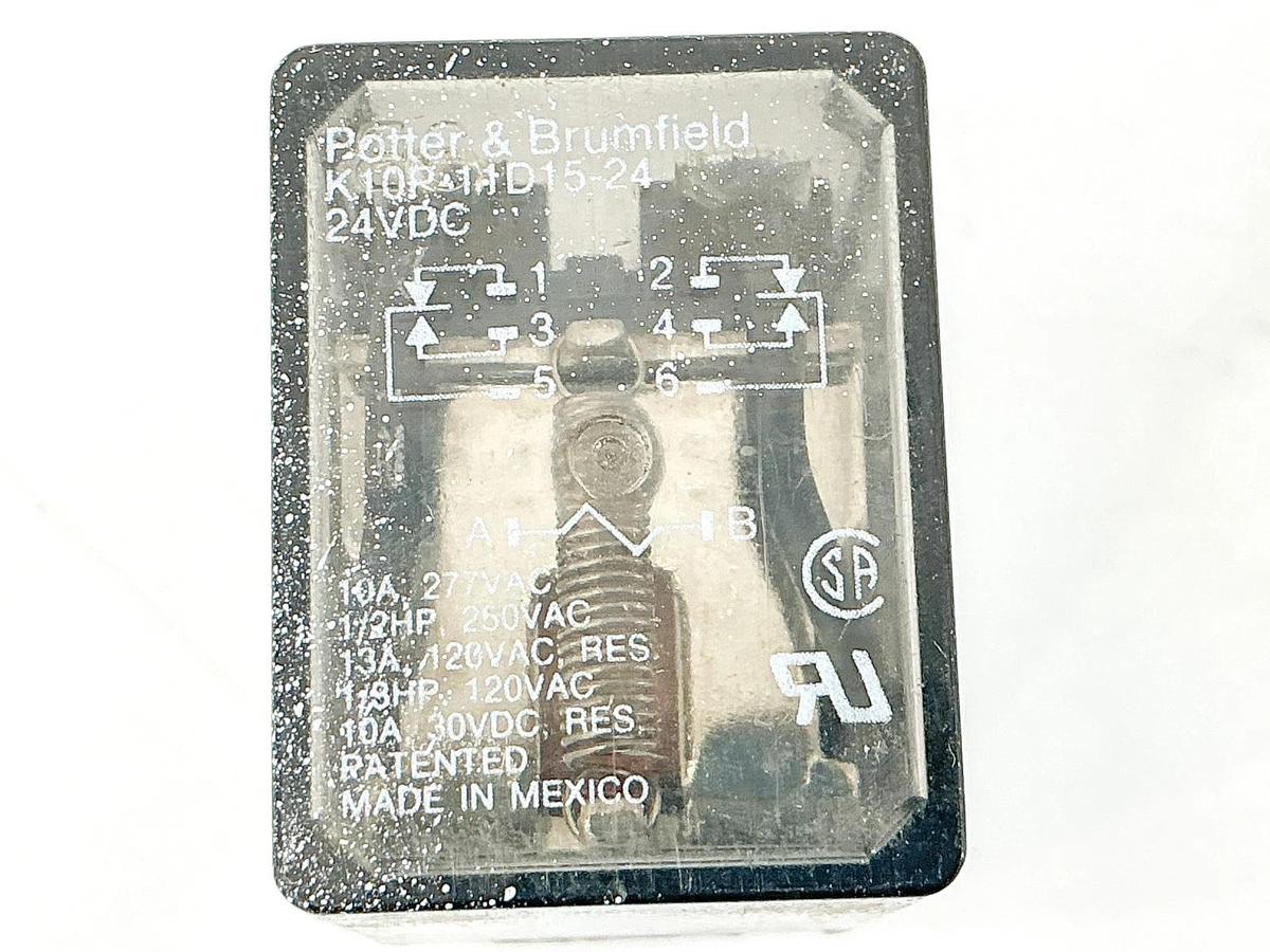 Used New Lot of 5 Tyco Potter & Brumfiel K10P-11D15-24 Relay 24VDC 10A 1/2HP