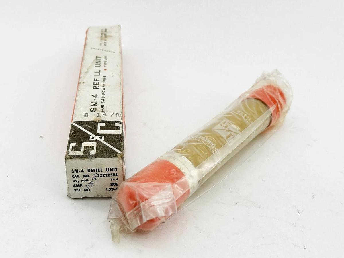 New S&C Electric 122125R-4 SM-4 Fuse Refill Unit 80A 14.KV
