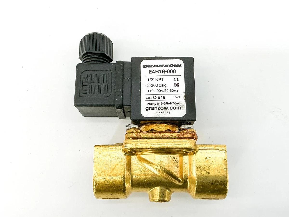 New Granzow E4B19-000 Solenoid Valve 2 Way 1/2"NPT 110/120V 300PSIG