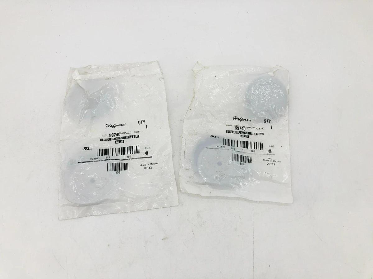 Lot of 2 New Hoffman AS125 Hole Seals 1.25" Conduit Steel 59740 Type 4 3R 12 13
