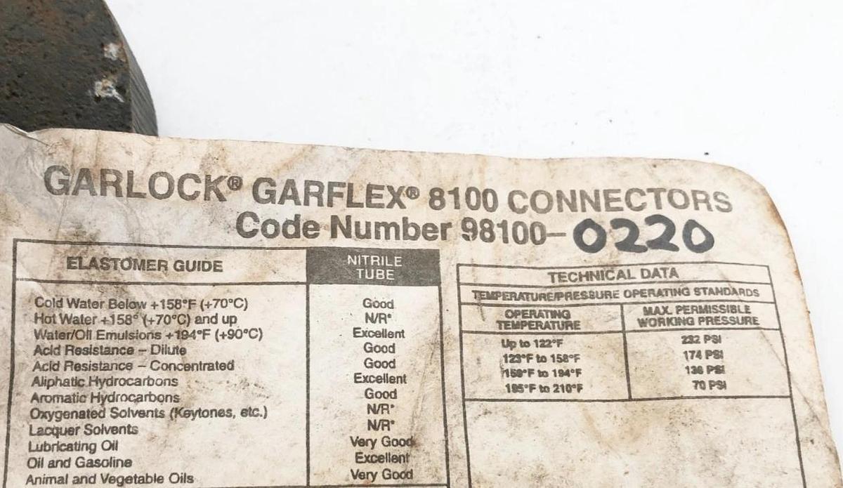 New Garlock Garflex 98100-0220 Expansion Joint 2" Style 8100 - No Box