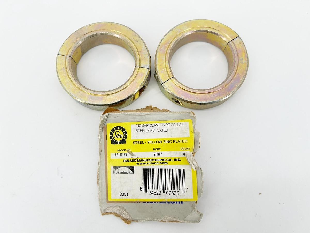 New Lot of 2 Ruland SP-38-FZ Steel Yellow Zing Plated Coupling 2/38" Bore