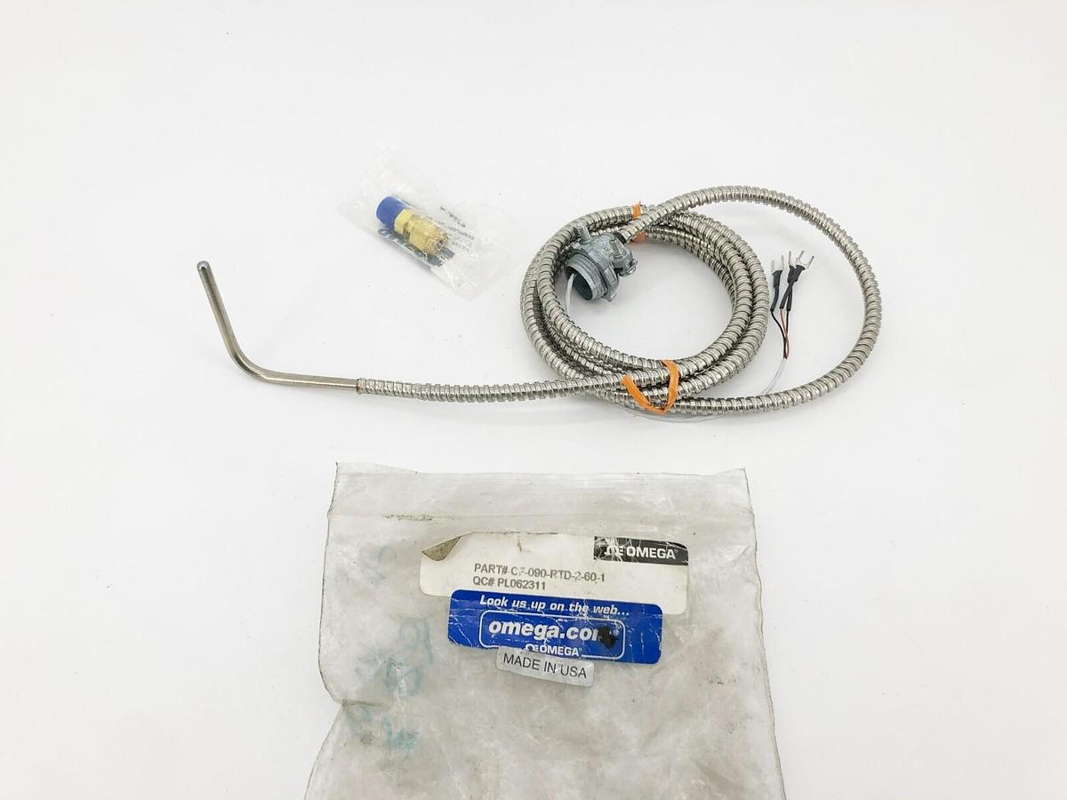 New Omega CF-090-RTD-2-60-1 RTD Sensor -200 °C, 260 °C 100 ohm