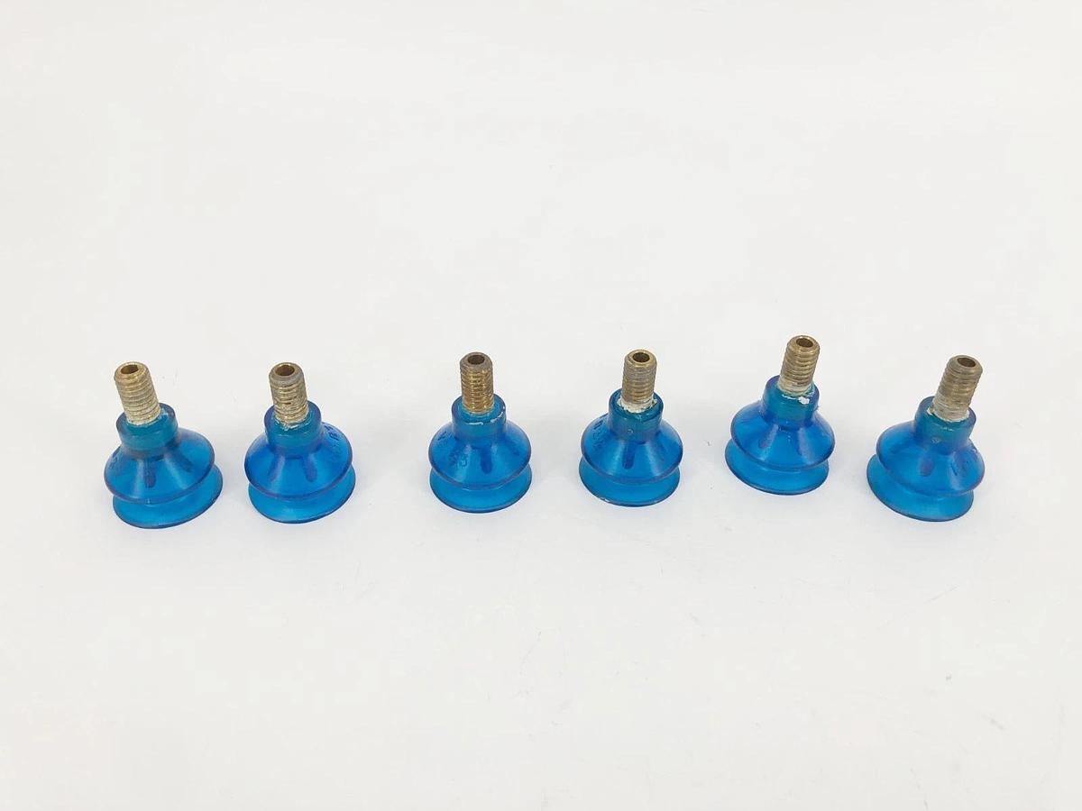 Used Lot of 6 Vi-Cas VC-B32 Vacuum Suction Cups M8X1.25 MALE Style J